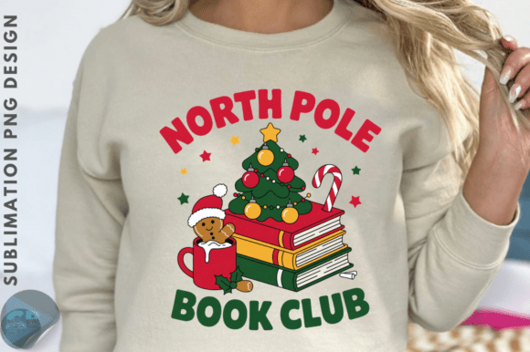 Christmas North Pole Book Club PNG: Festive Illustrations