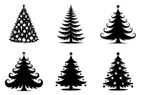 Christmas Tree Vector Illustration Set Review