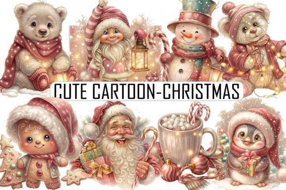 Cute Cartoon-Christmas Clipart Png: Illustrations for Blogs