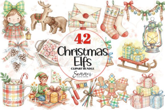 Festive Christmas Elfs Clipart Set: Designer Review