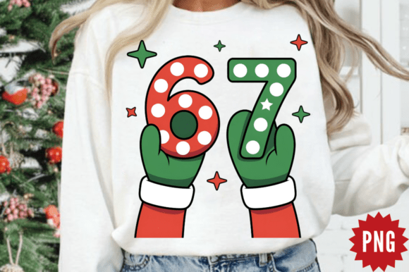 Funny Christmas 67, Six Seven Santa PNG: Editorial Illustrations Review
