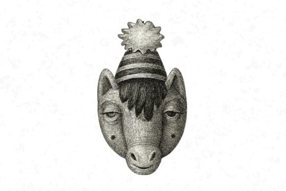 Funny Christmas Mask PNG Clipart for Illustrations