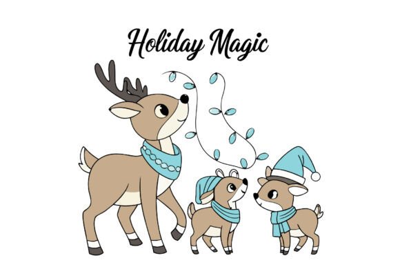Holiday Magic Christmas PNG: Festive Illustrations
