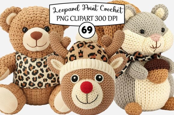 Leopard Print Crochet Christmas PNG Review
