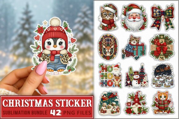 Preppy Christmas Sticker PNG Bundle Review