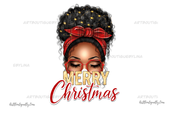 Review: Christmas Girl with Plaid Bow Illustrations