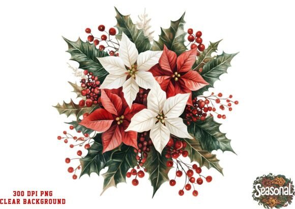 Review: Classic Holiday Christmas Bouquet PNG Illustrations