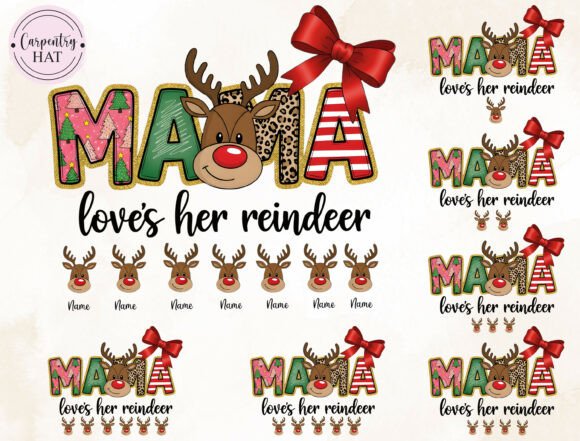 Review: Personalized Christmas Reindeer Mama Png for Embroidery