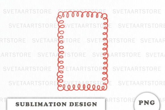 Review: Red Christmas Doodle Frame Png for Embroidery
