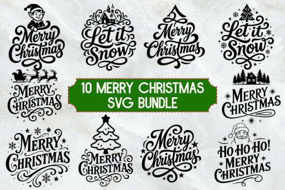 Reviewing 10 Merry Christmas SVG Graphics for Stitching