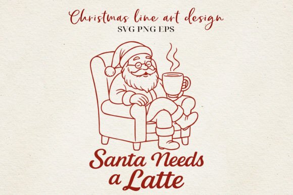 Reviewing Funny Christmas Coffee Line Art for Stitching