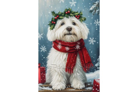 Reviewing the Christmas Coton De Tulear Winter Dog Art
