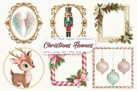 Reviewing the Christmas Frames Clipart Bundle for Embroidery