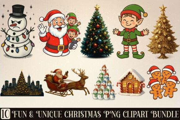 Reviewing the Unique Fun Christmas Clipart PNG Bundle