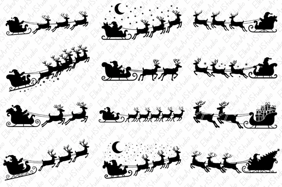 Santa’s Sleigh PNG: Festive Illustrations