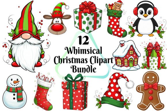Whimsical Christmas Clipart Bundle PNGs: Designer Review